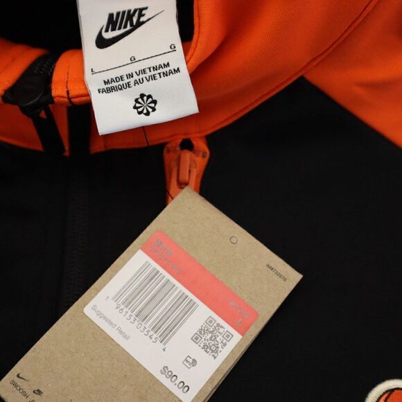 Nike DZ3074 010 Men Sz L Black/Orange Peace Love & Basketball Full Zip Jacket - Picture 5 of 8